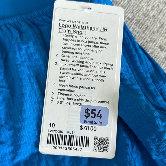 lululemon logo waistband HR train short - Picture 4 of 5